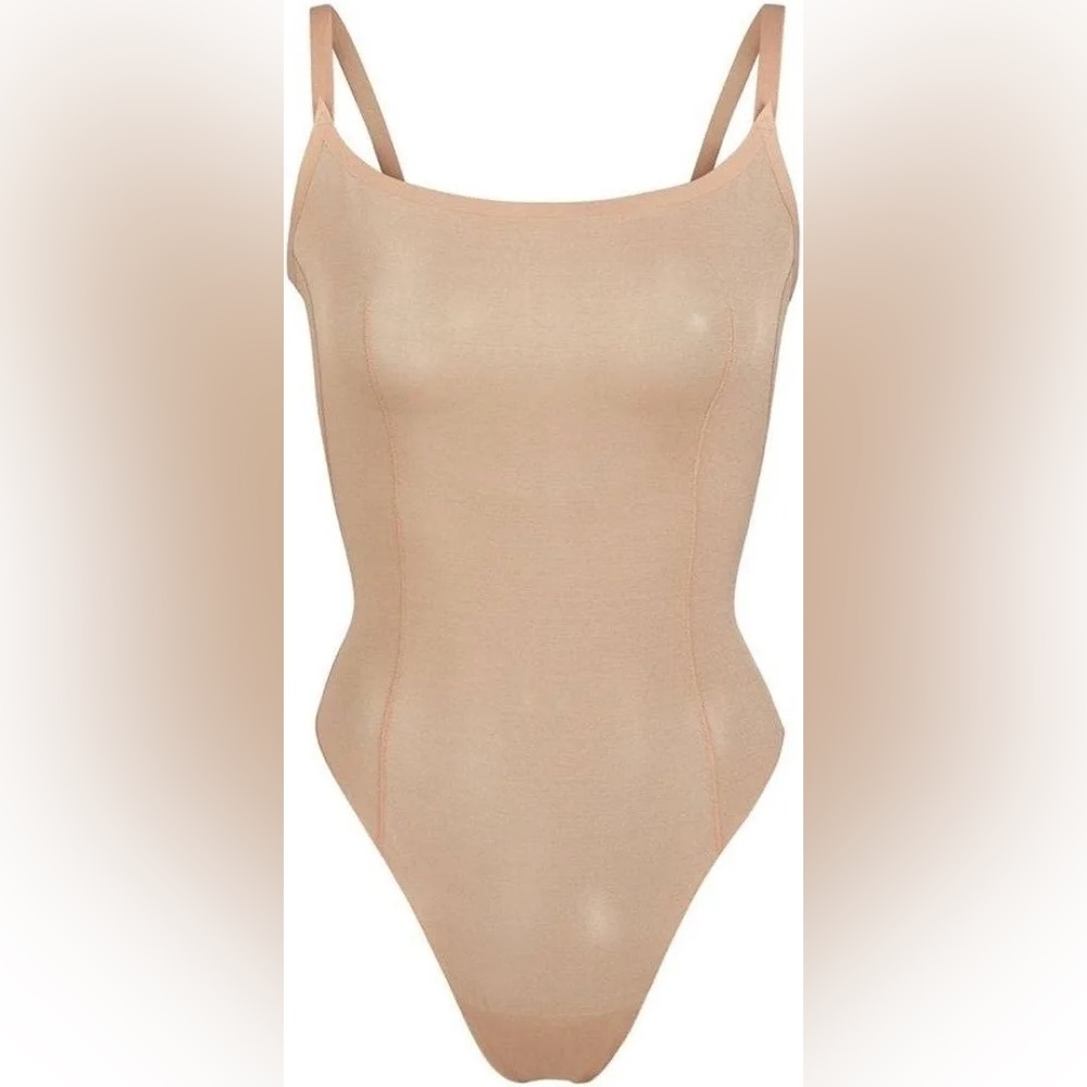 Skims Sheer Sculpt Low Back Thong Bodysuit NWT
